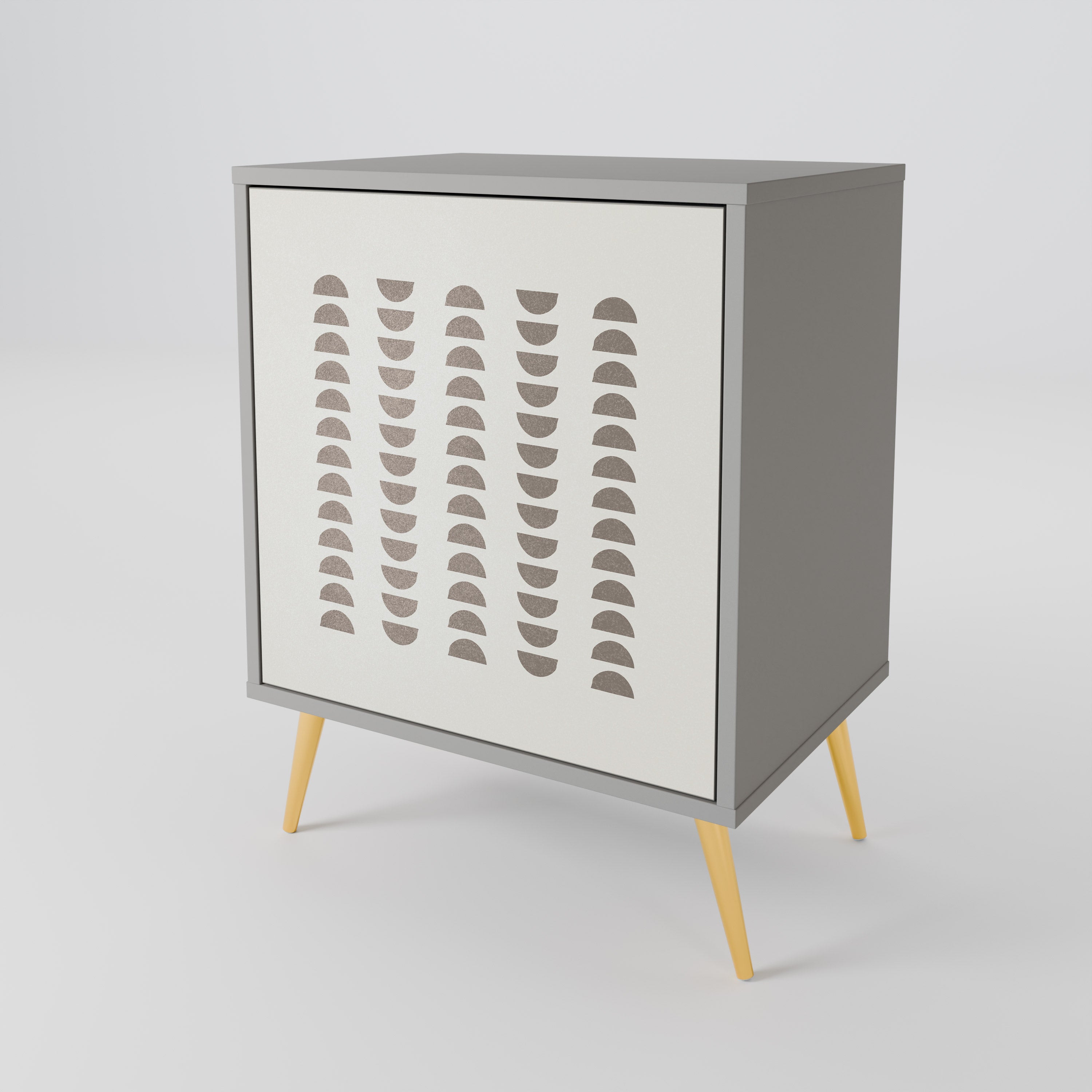 HARMONY ESSENCE Aparador de 1 Porta em Acabamento Cinzento