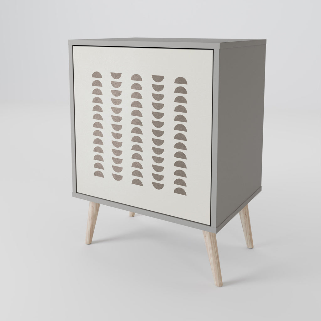 HARMONY ESSENCE Aparador de 1 Porta em Acabamento Cinzento