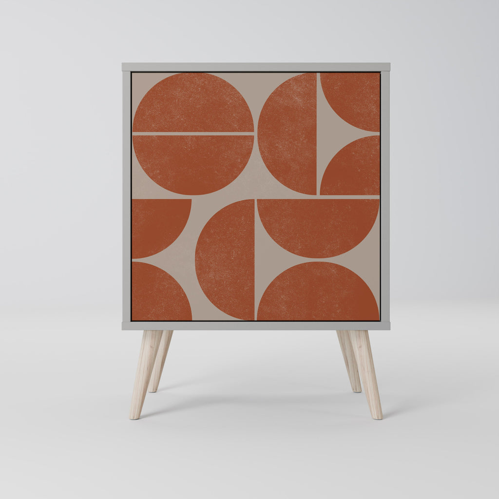 REPETITION COMPULSION Aparador de 1 Porta em Acabamento Cinzento