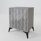 WAVES OF CONCRETE 1-Door Sideboard in Grey Finish