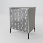 WAVES OF CONCRETE 1-Door Sideboard in Grey Finish