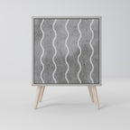 WAVES OF CONCRETE 1-Door Sideboard in Grey Finish