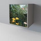 VIRGIN FOREST WITH SUNSET 1-Door Sideboard in Grey Finish