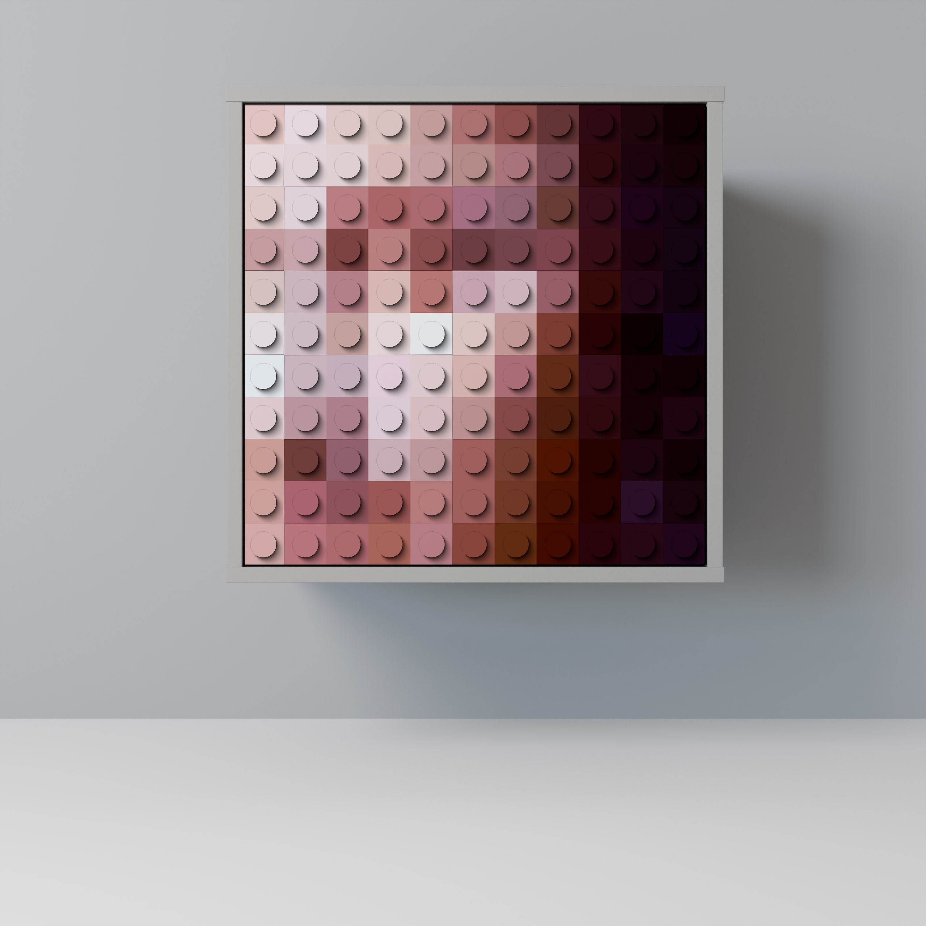 CONSTRUCTIVE ART Aparador de 1 Porta em Acabamento Cinzento