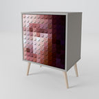 CONSTRUCTIVE ART Aparador de 1 Porta em Acabamento Cinzento