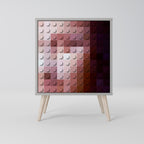 CONSTRUCTIVE ART Aparador de 1 Porta em Acabamento Cinzento