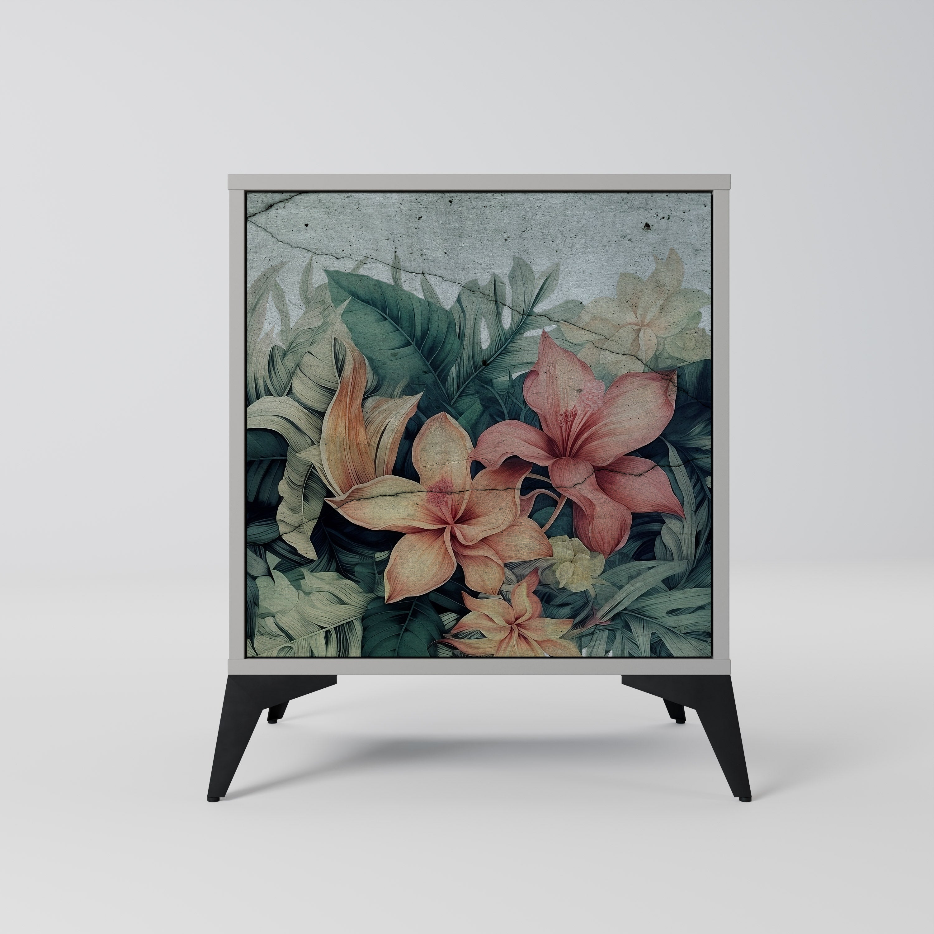 HEAVENLY BLOOM Aparador de 1 Porta em Acabamento Cinzento