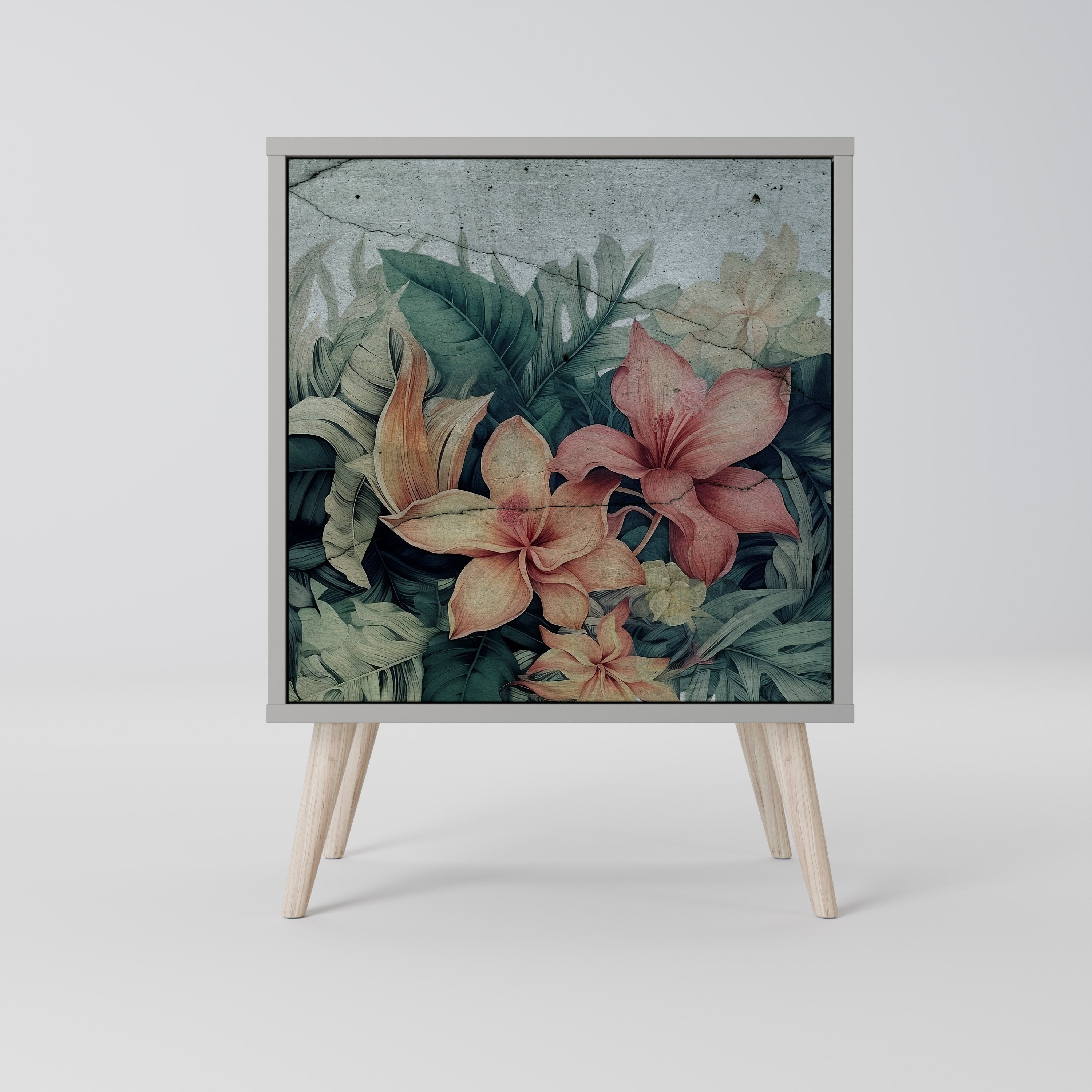 HEAVENLY BLOOM Aparador de 1 Porta em Acabamento Cinzento