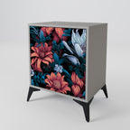 ETHEREAL BLOSSOMS 1-Door Sideboard in Grey Finish