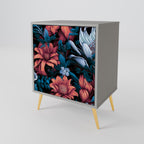 ETHEREAL BLOSSOMS 1-Door Sideboard in Grey Finish