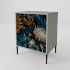 MORNING BLOOM 1-Door Sideboard in Grey Finish
