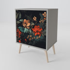 IMAGINARY BLOSSOM 1-Door Sideboard in Grey Finish