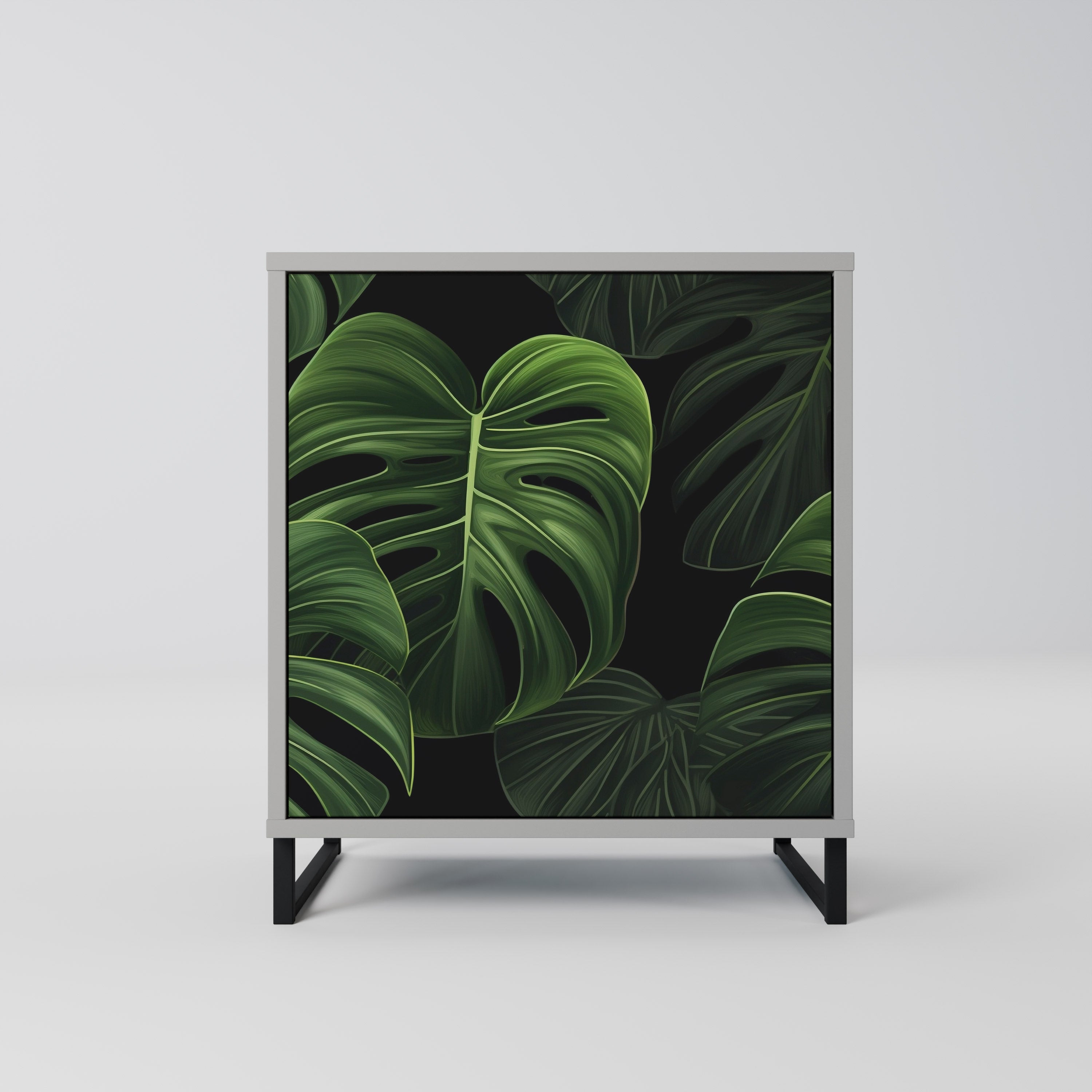 INFINITE MONSTERA 1-Door Sideboard in Grey Finish