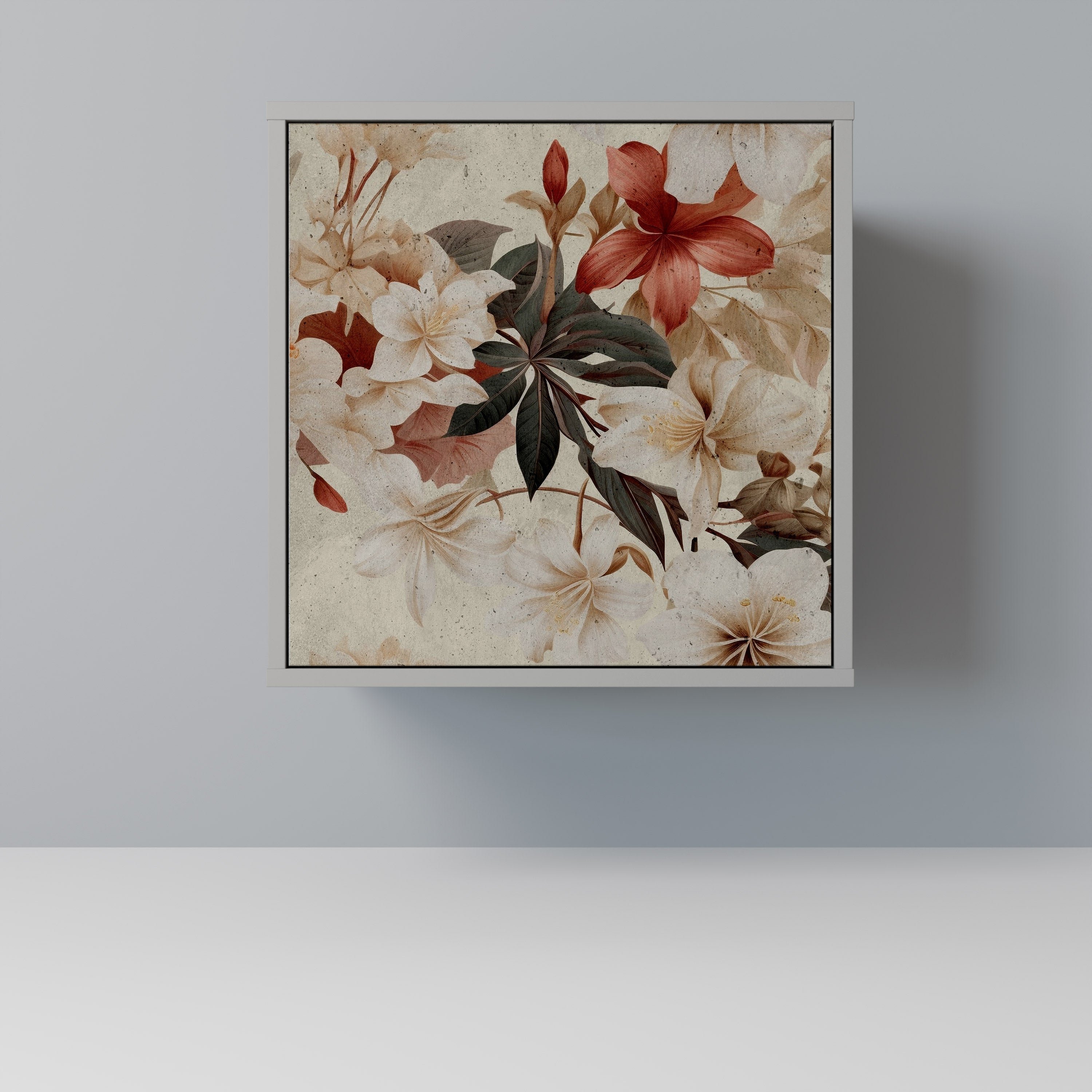 PETAL HARMONY 1-Door Sideboard in Grey Finish