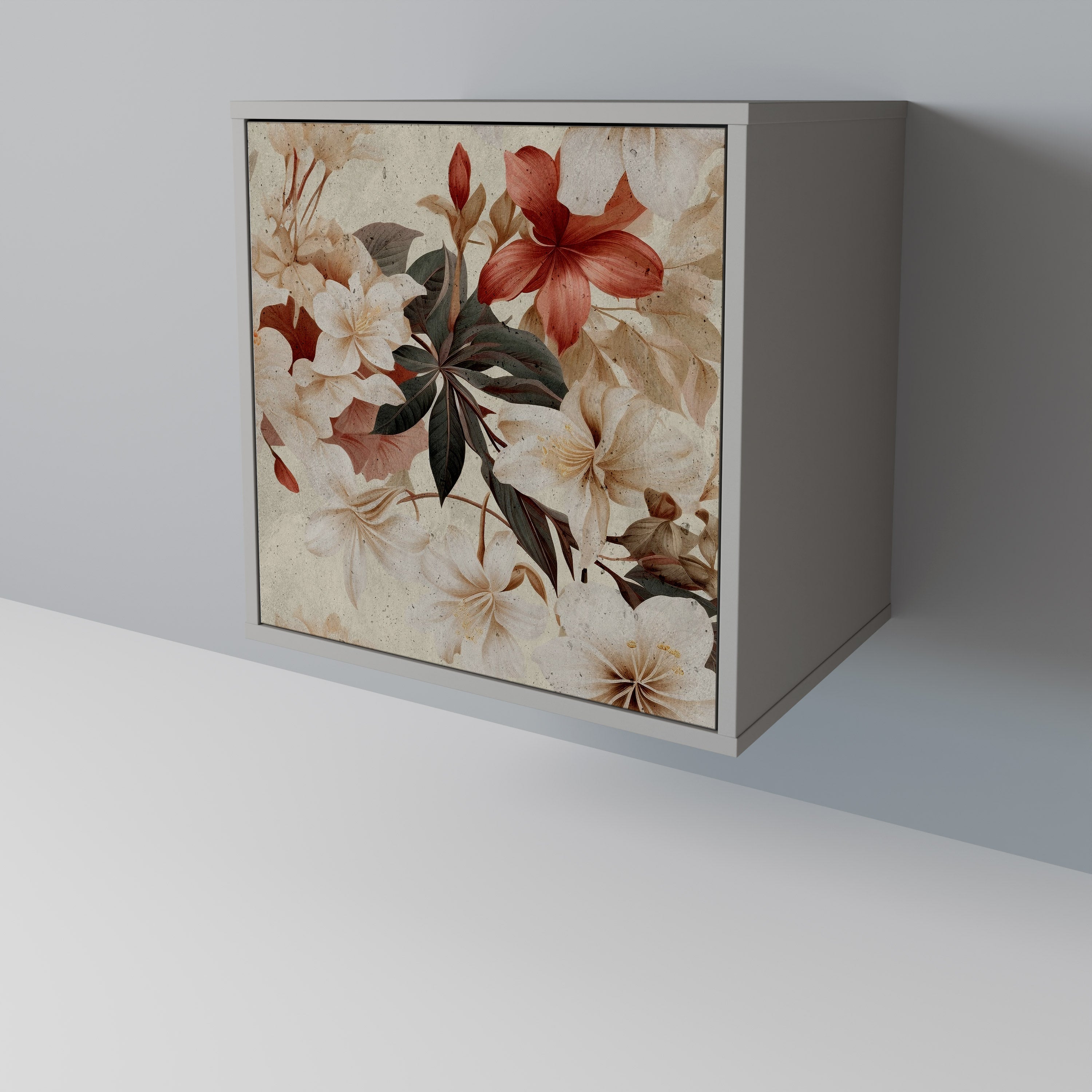 PETAL HARMONY 1-Door Sideboard in Grey Finish