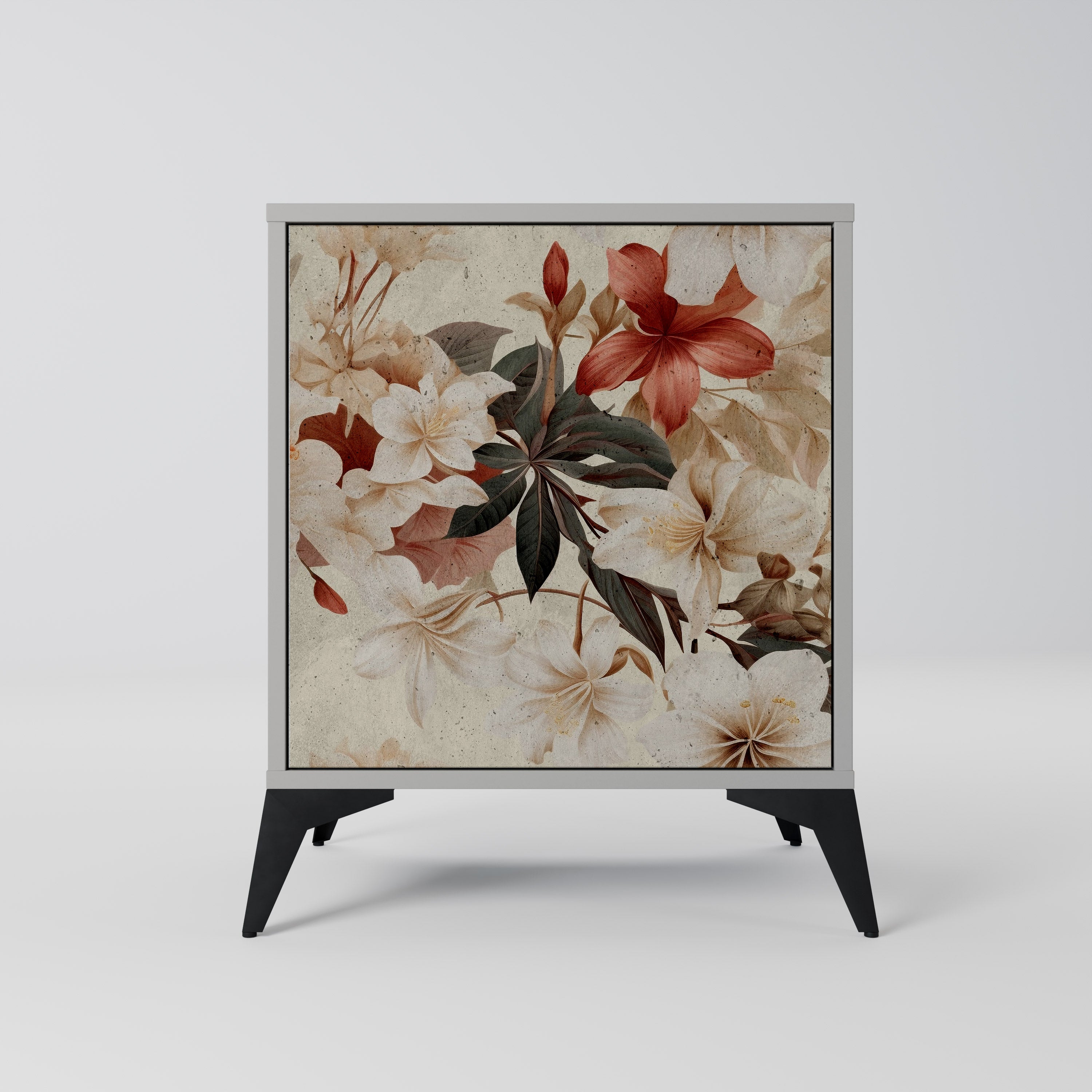 PETAL HARMONY 1-Door Sideboard in Grey Finish