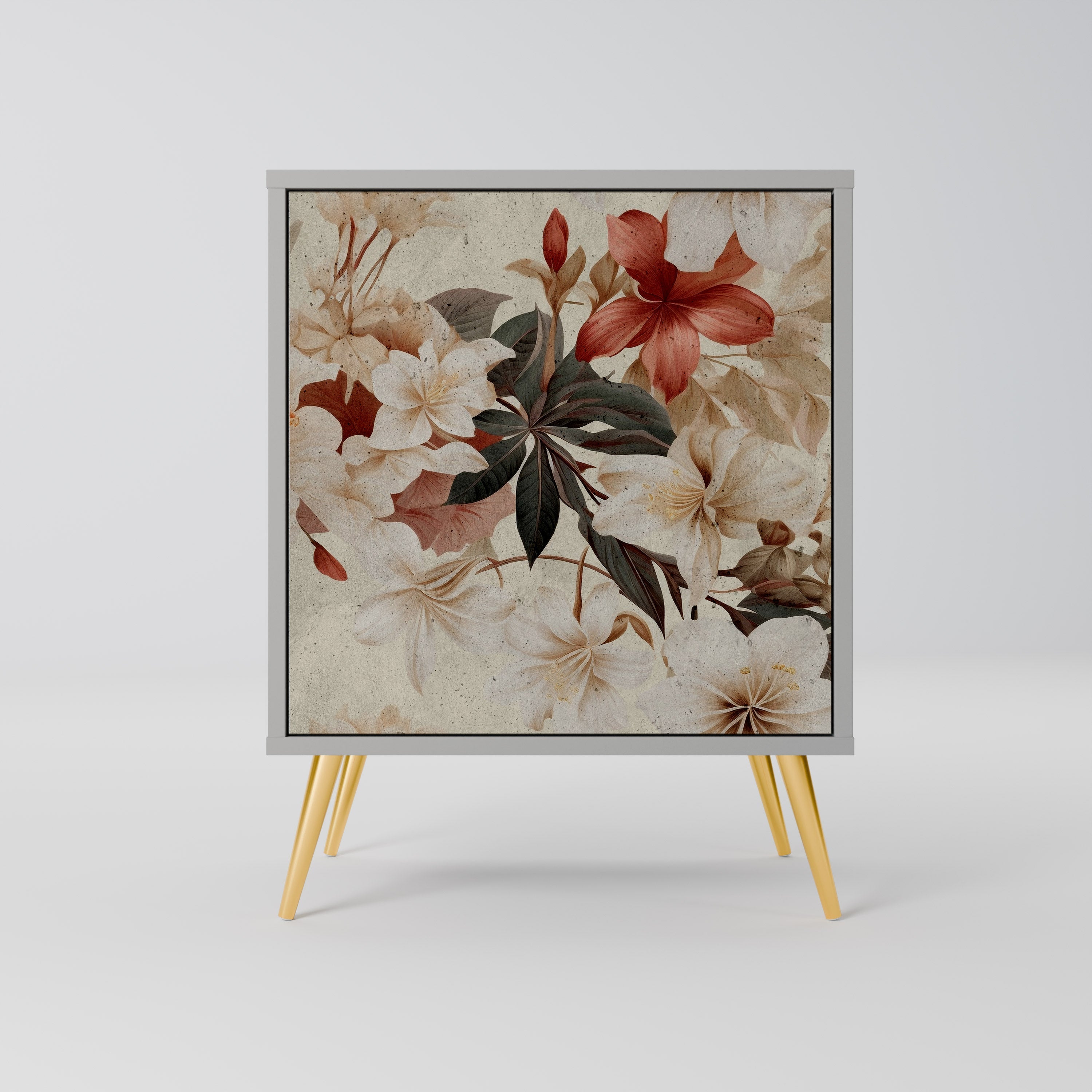 PETAL HARMONY 1-Door Sideboard in Grey Finish