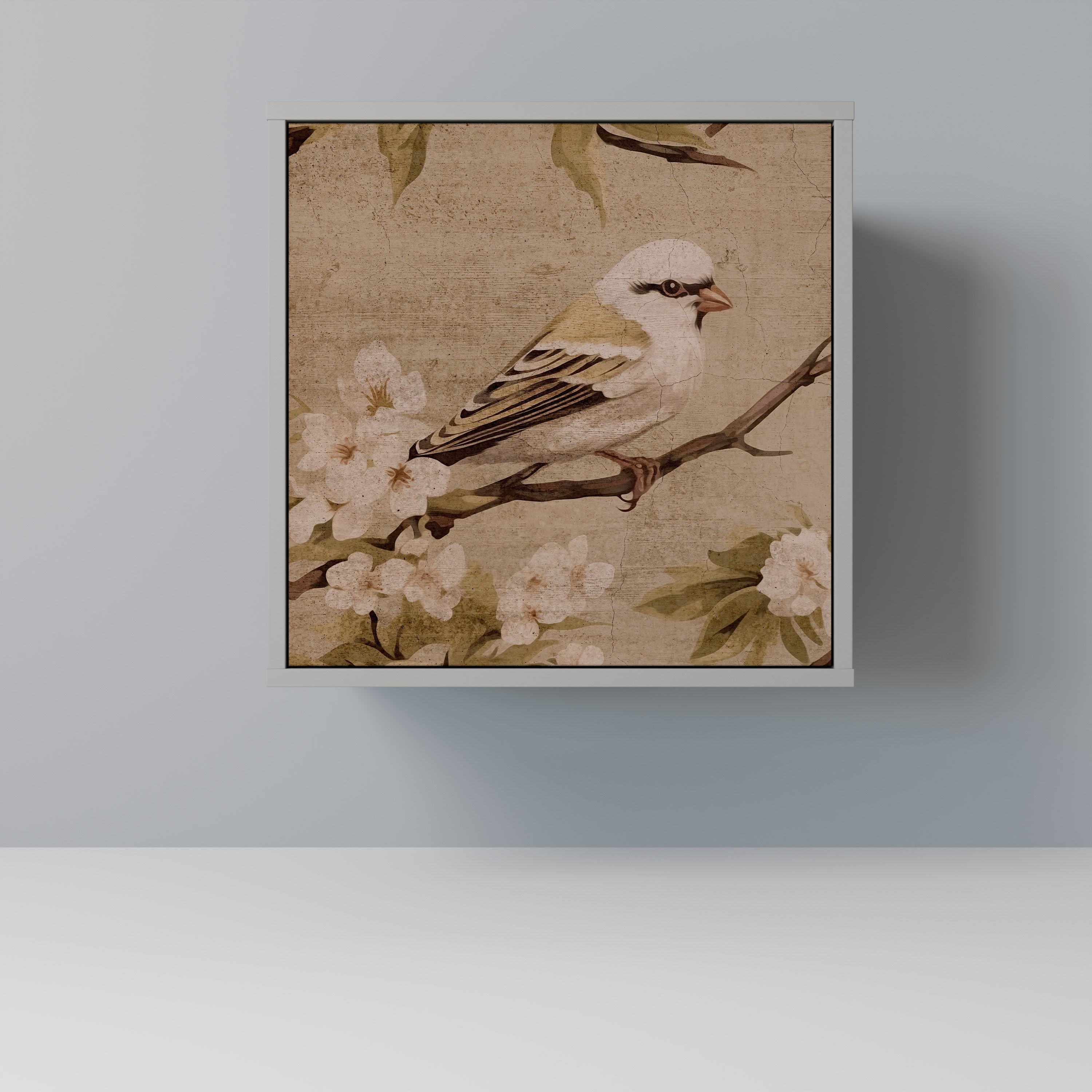 PETAL DISTINGUISH 1-Door Sideboard in Grey Finish