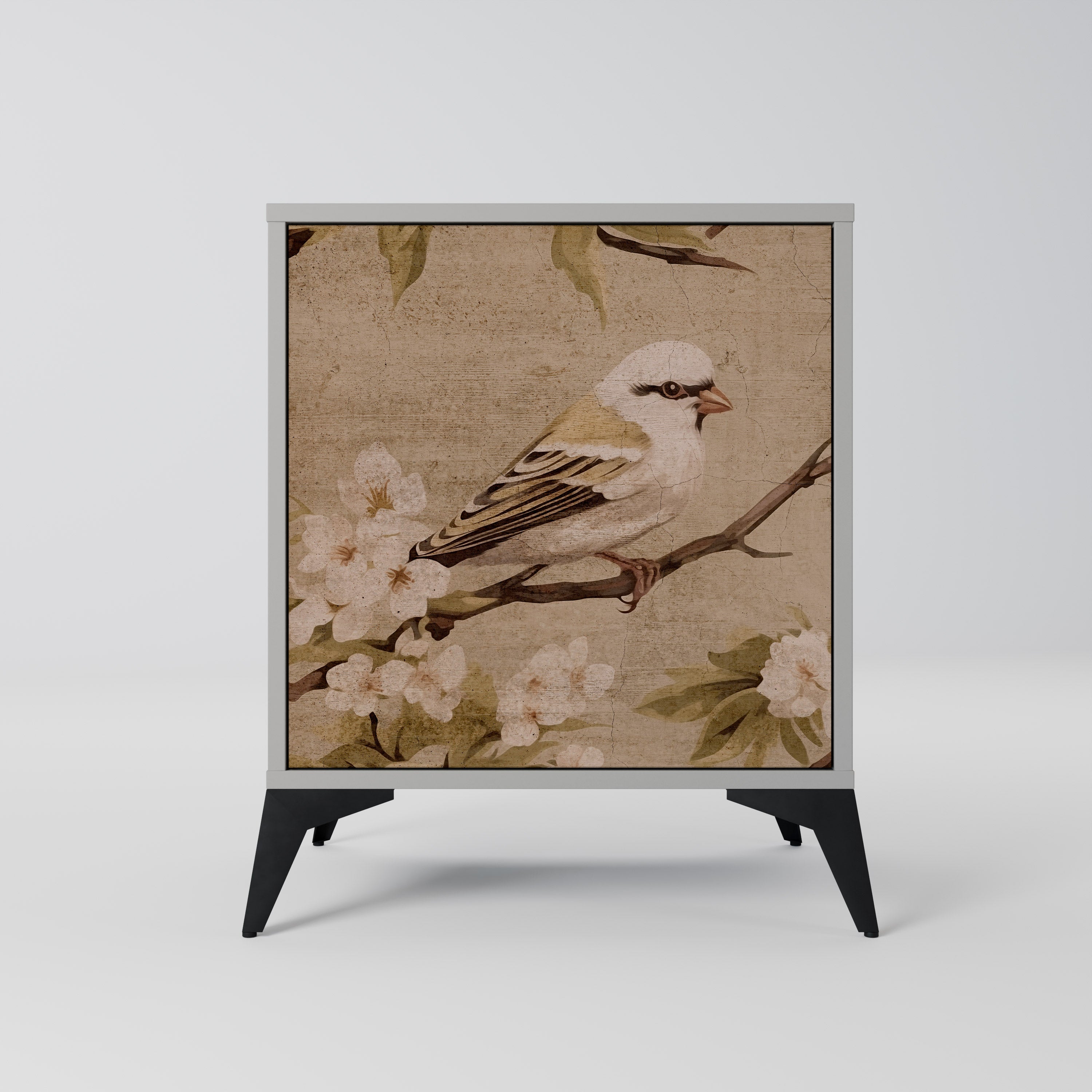 PETAL DISTINGUISH 1-Door Sideboard in Grey Finish