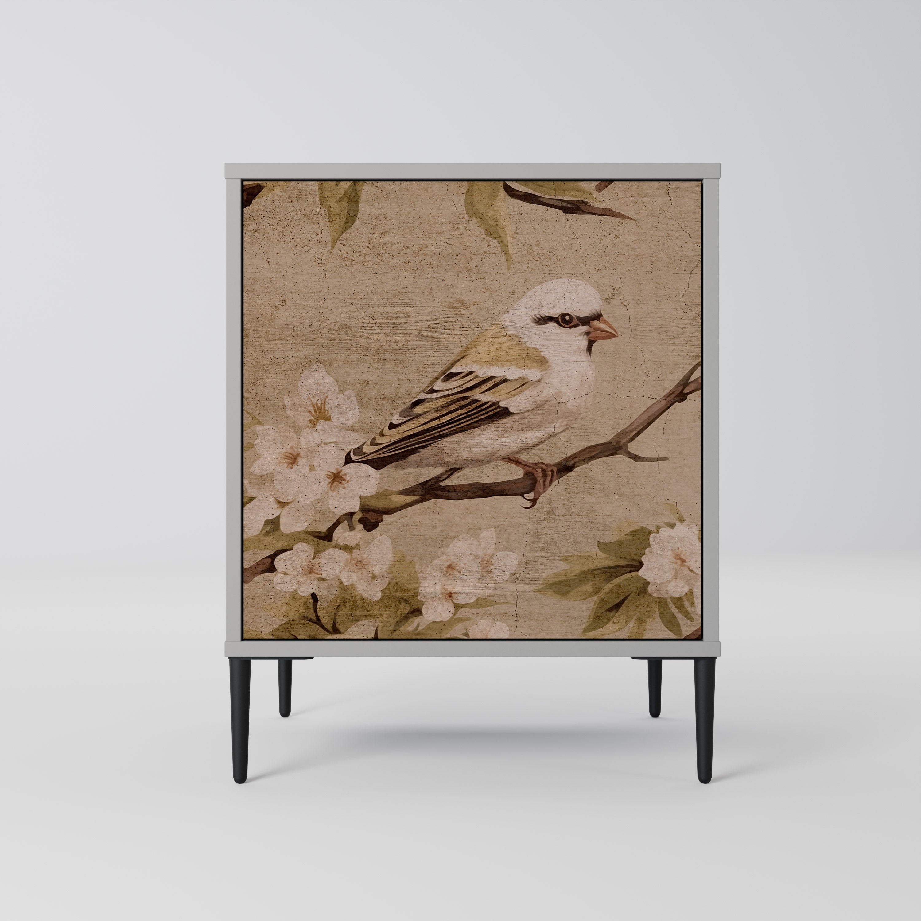 PETAL DISTINGUISH 1-Door Sideboard in Grey Finish