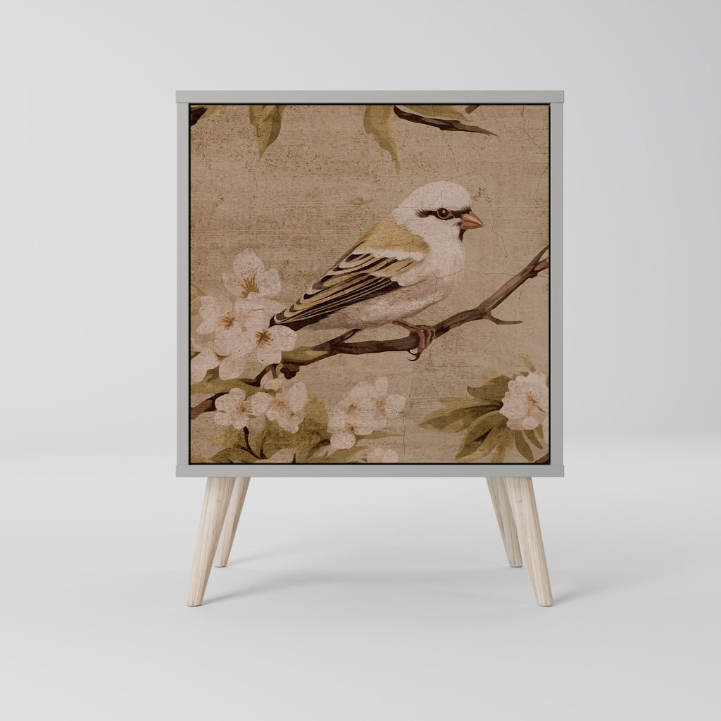 PETAL DISTINGUISH 1-Door Sideboard in Grey Finish