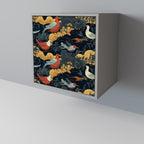 FOWLY DAZE 1-Door Sideboard in Grey Finish