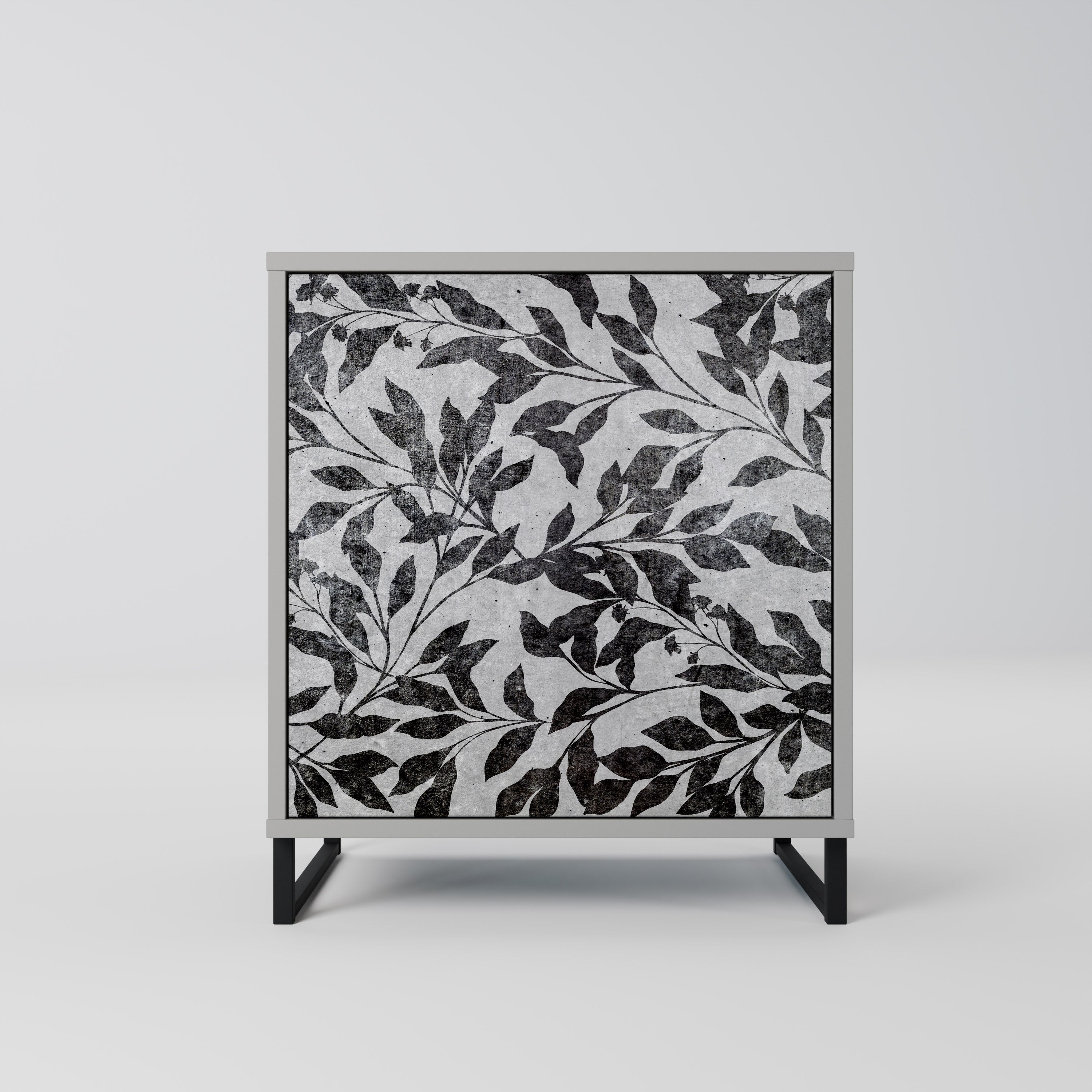 CHARCOAL SPROUT 1-Door Sideboard in Grey Finish