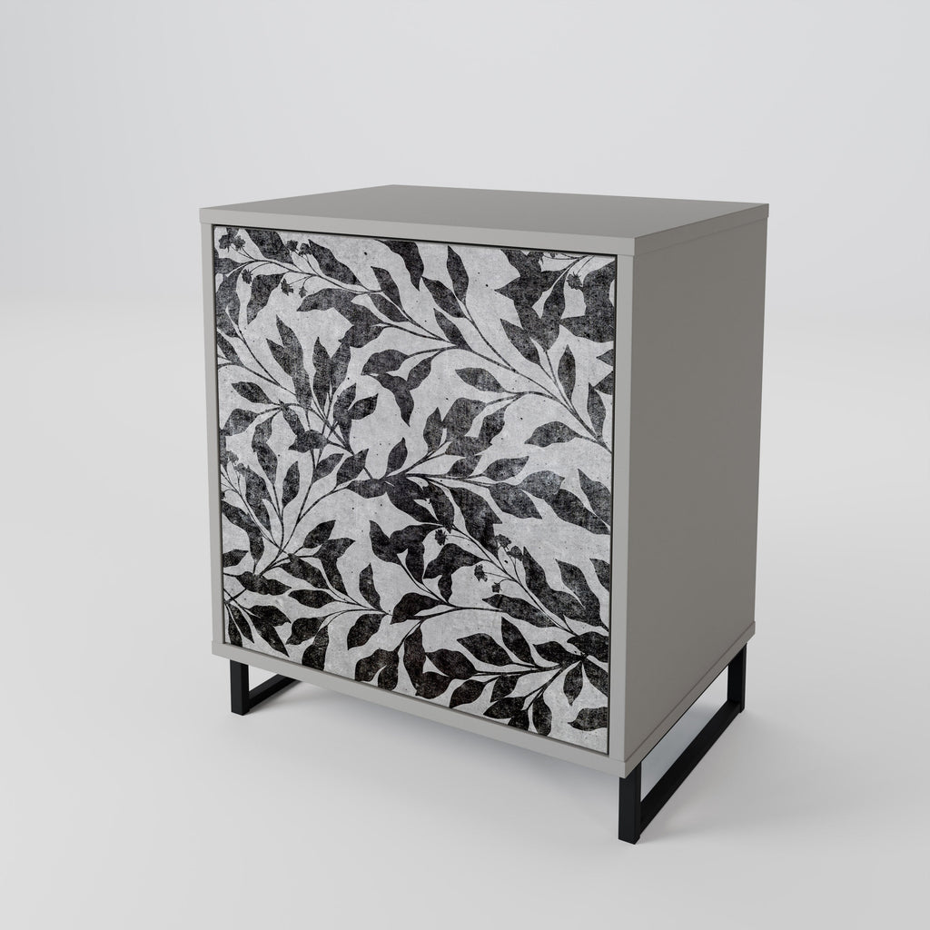 CHARCOAL SPROUT 1-Door Sideboard in Grey Finish