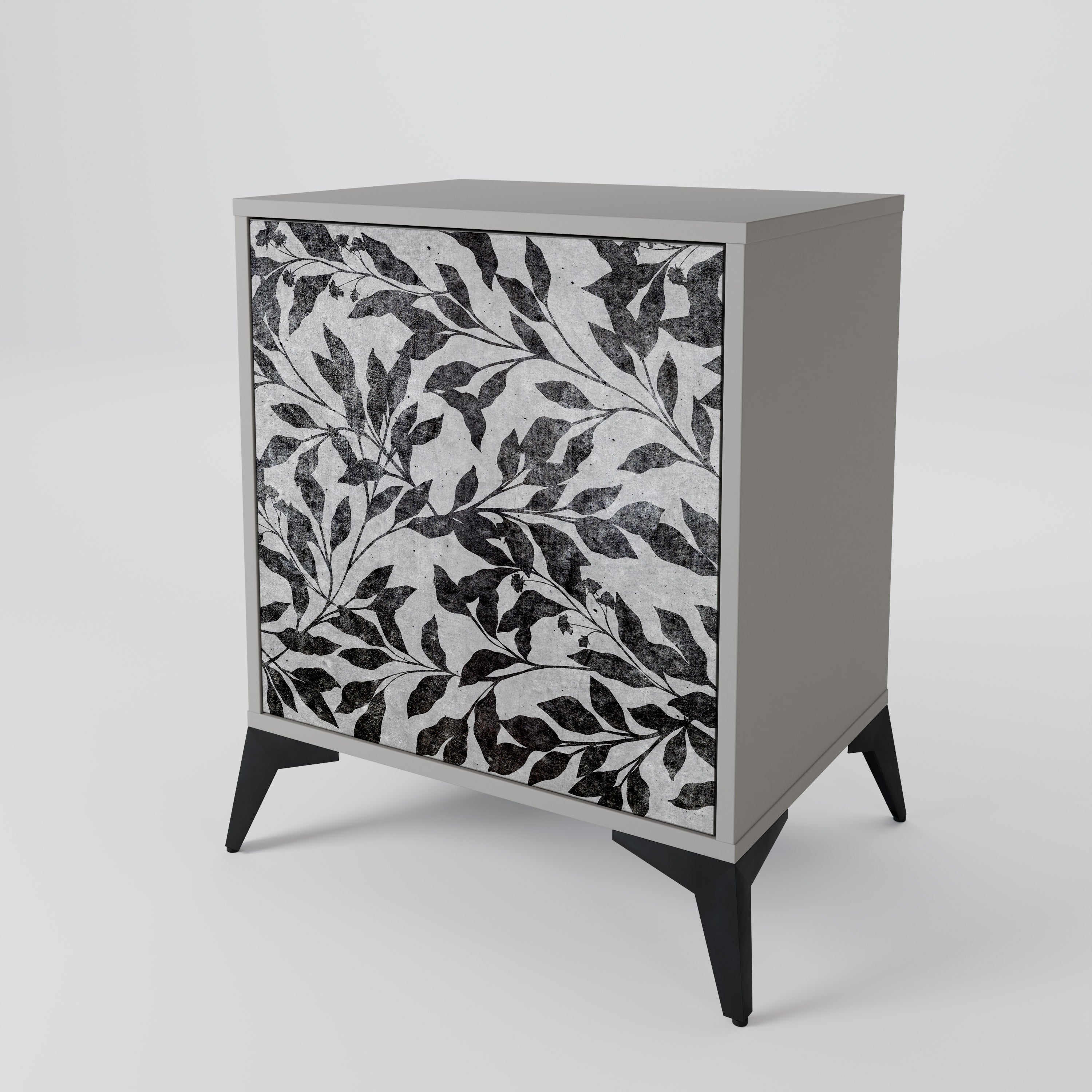 CHARCOAL SPROUT 1-Door Sideboard in Grey Finish