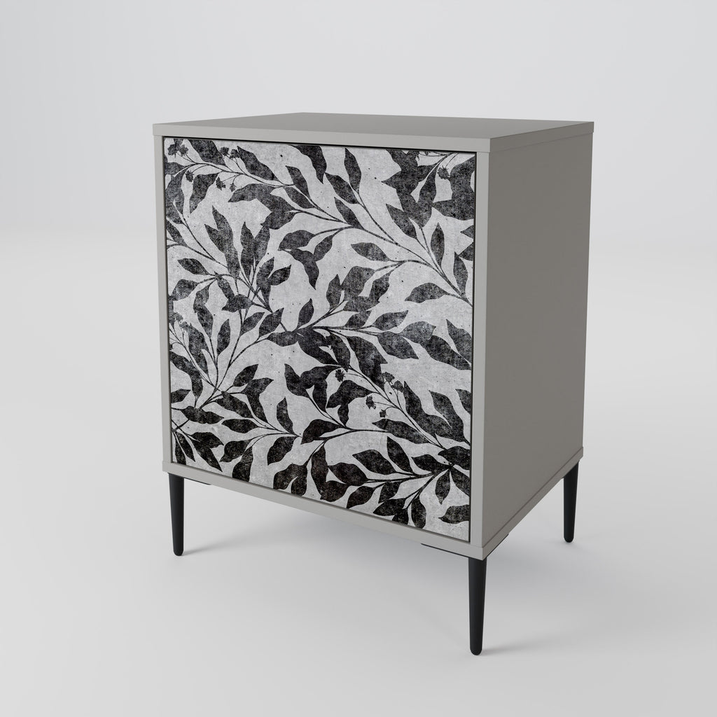 CHARCOAL SPROUT 1-Door Sideboard in Grey Finish