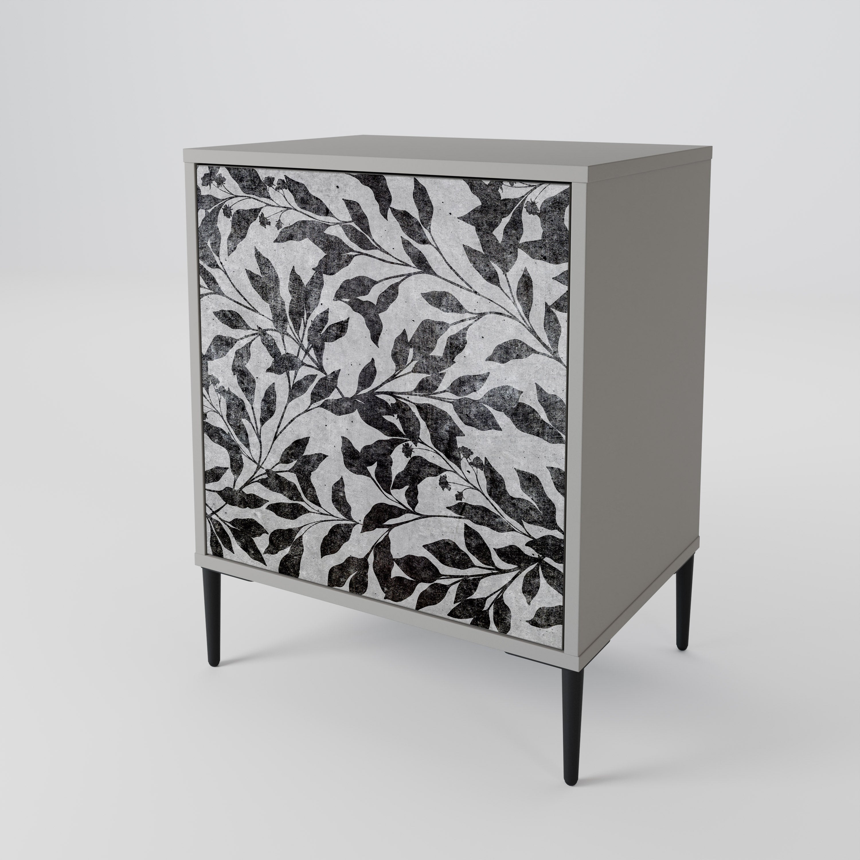 CHARCOAL SPROUT 1-Door Sideboard in Grey Finish