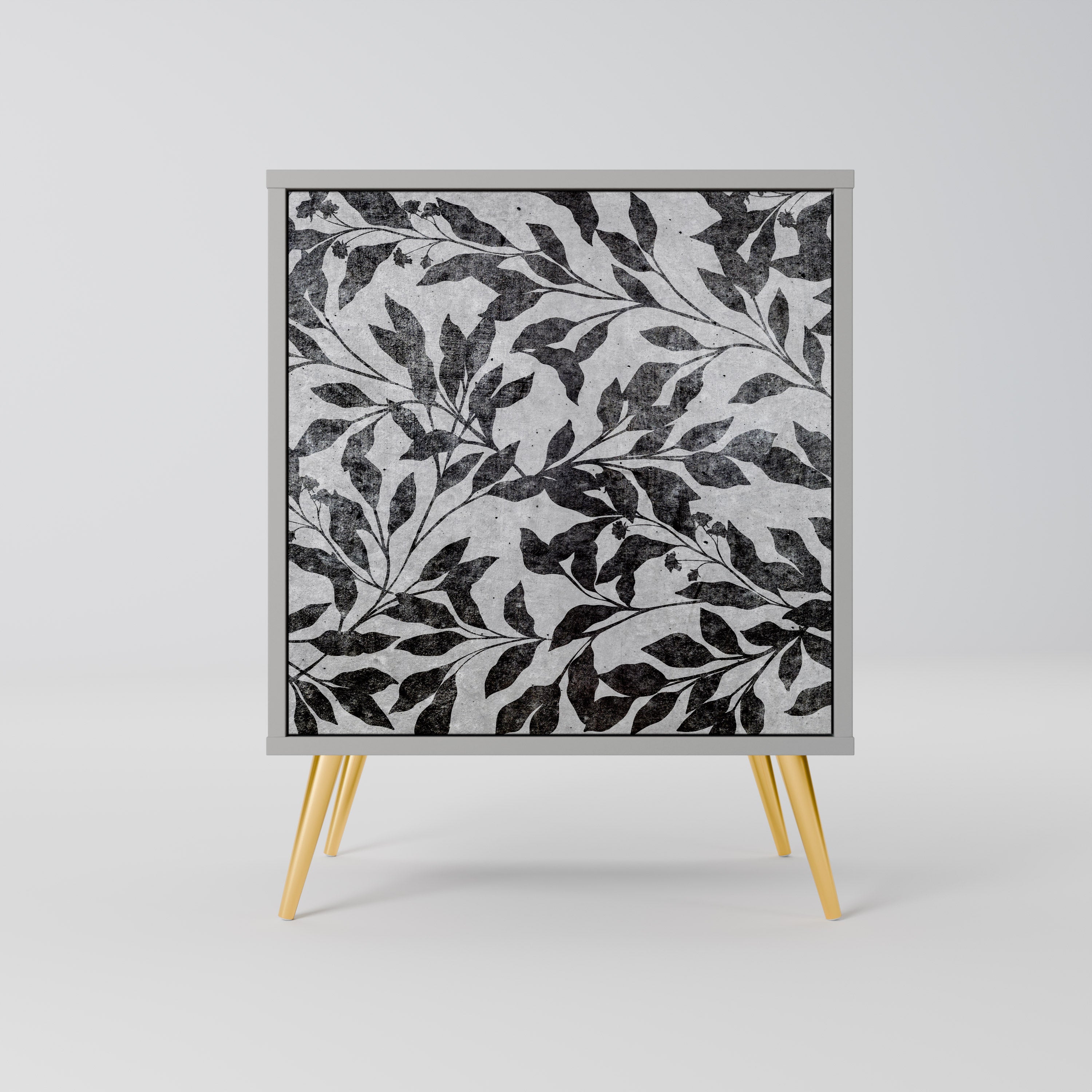 CHARCOAL SPROUT 1-Door Sideboard in Grey Finish