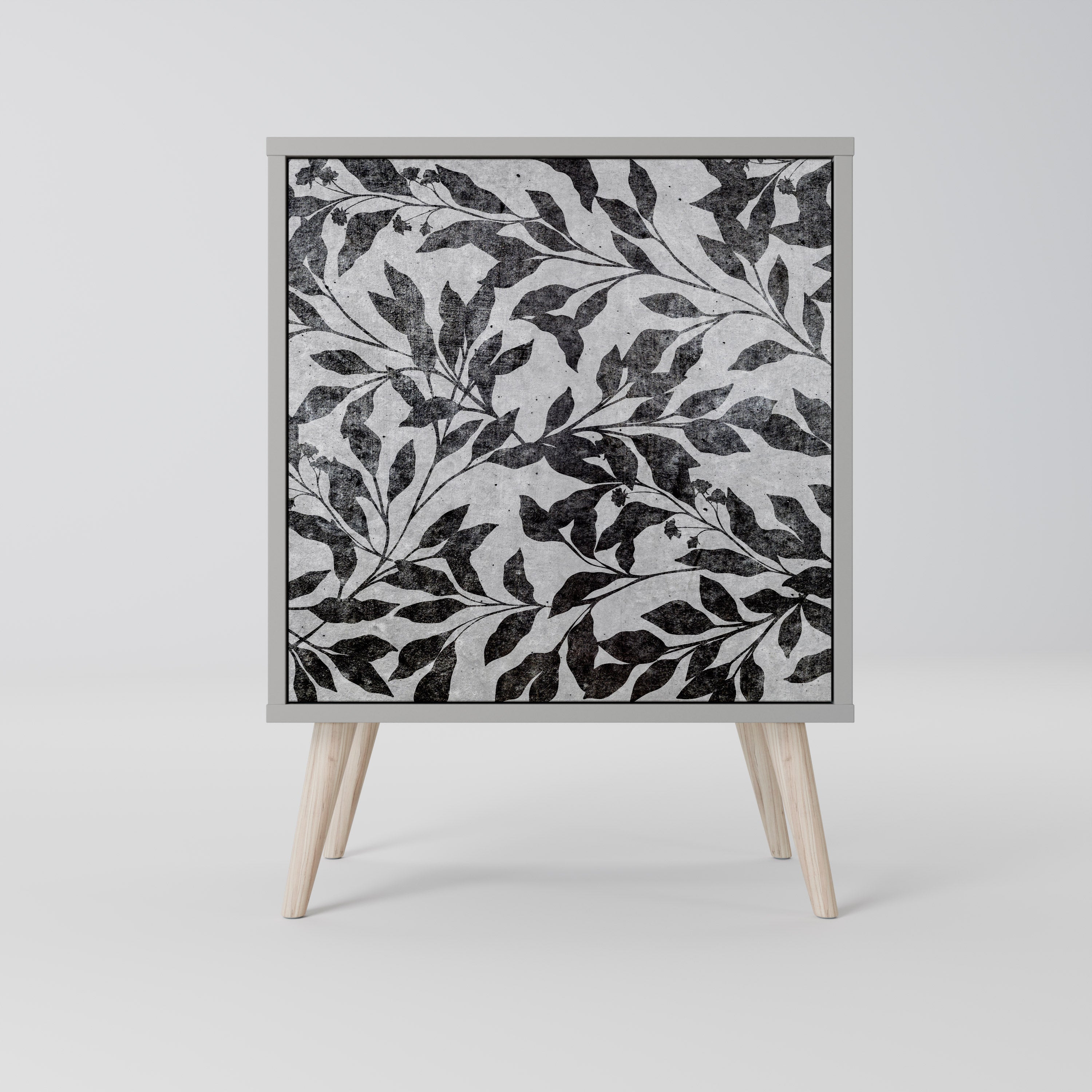 CHARCOAL SPROUT 1-Door Sideboard in Grey Finish