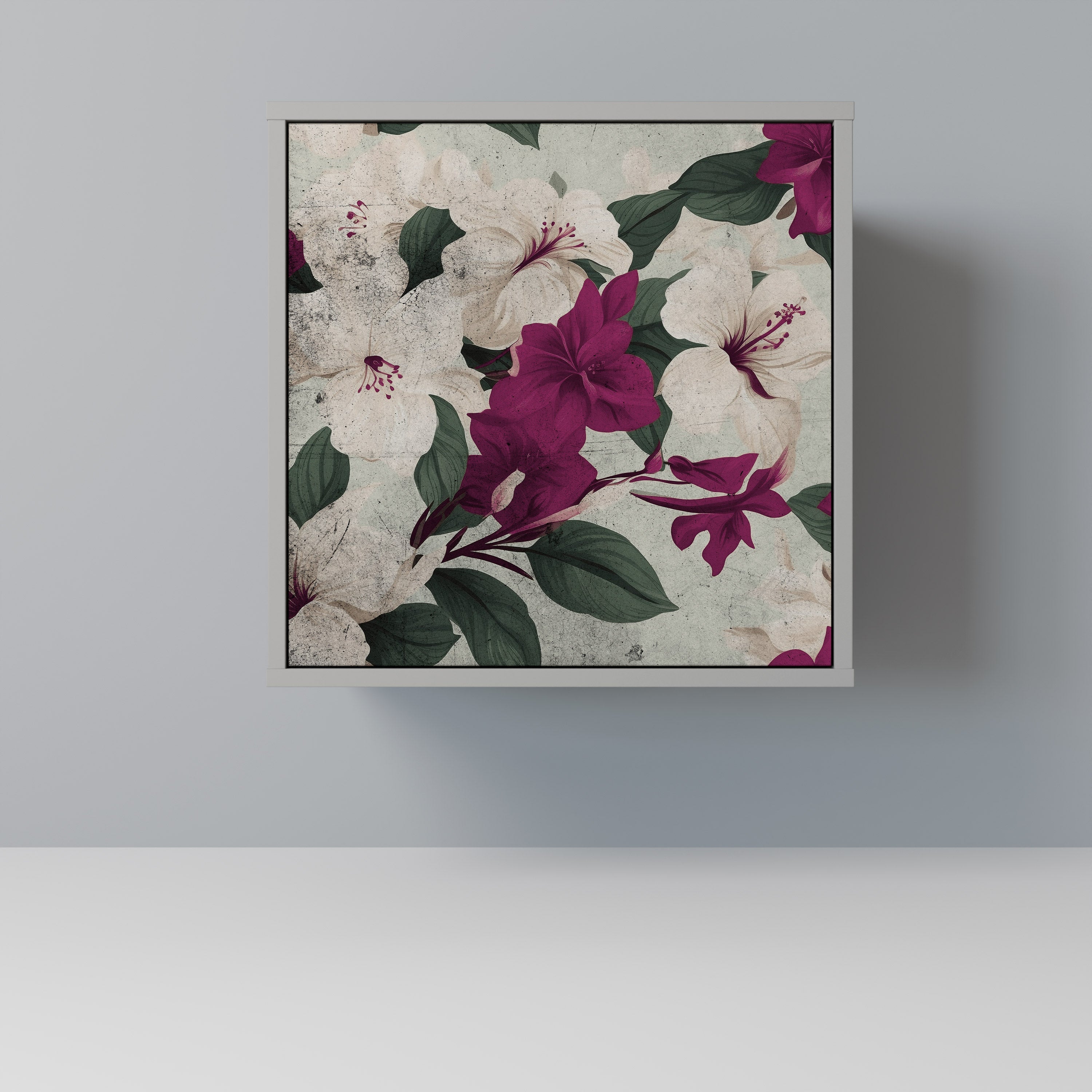 FLOWERET DREAM 1-Door Sideboard in Grey Finish