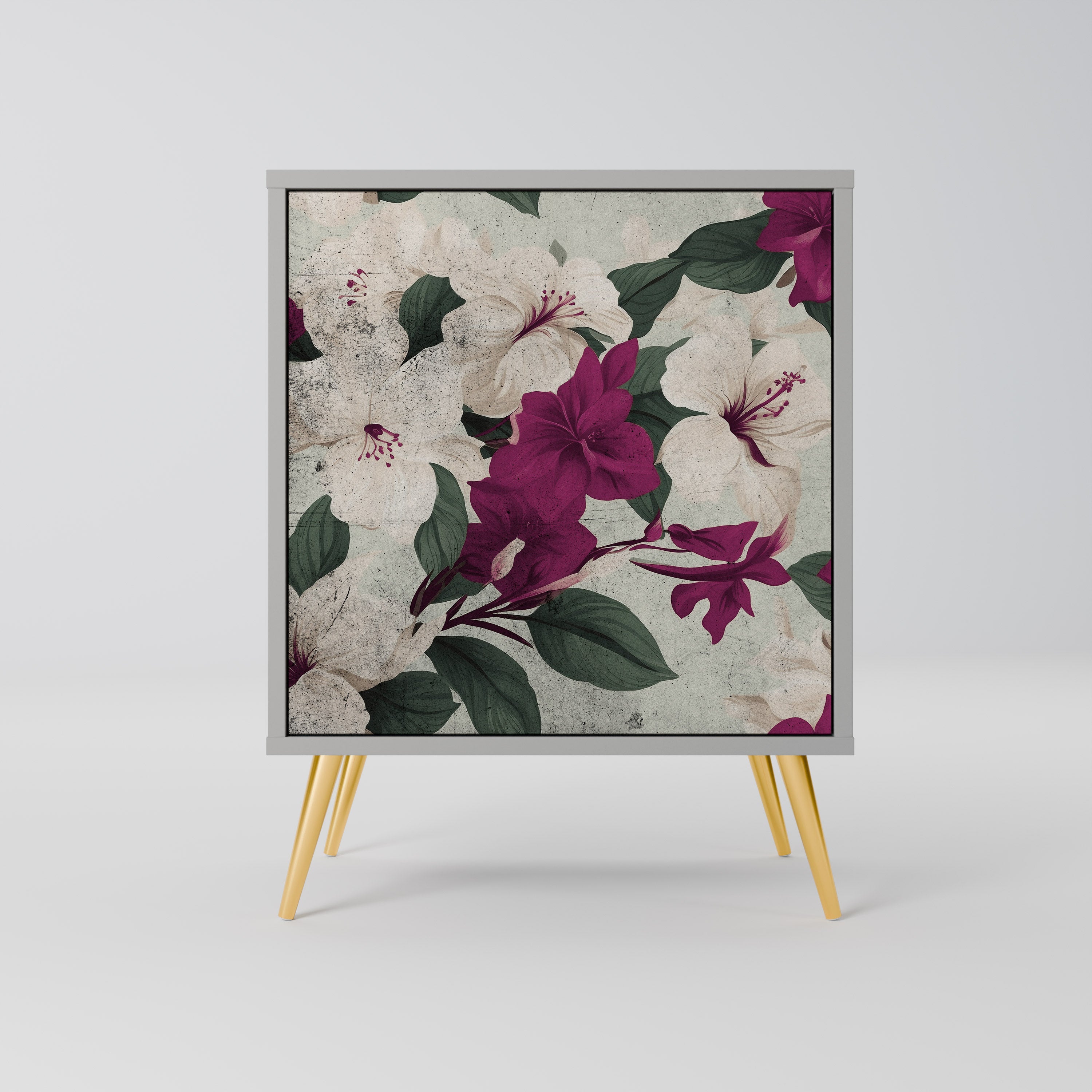 FLOWERET DREAM 1-Door Sideboard in Grey Finish