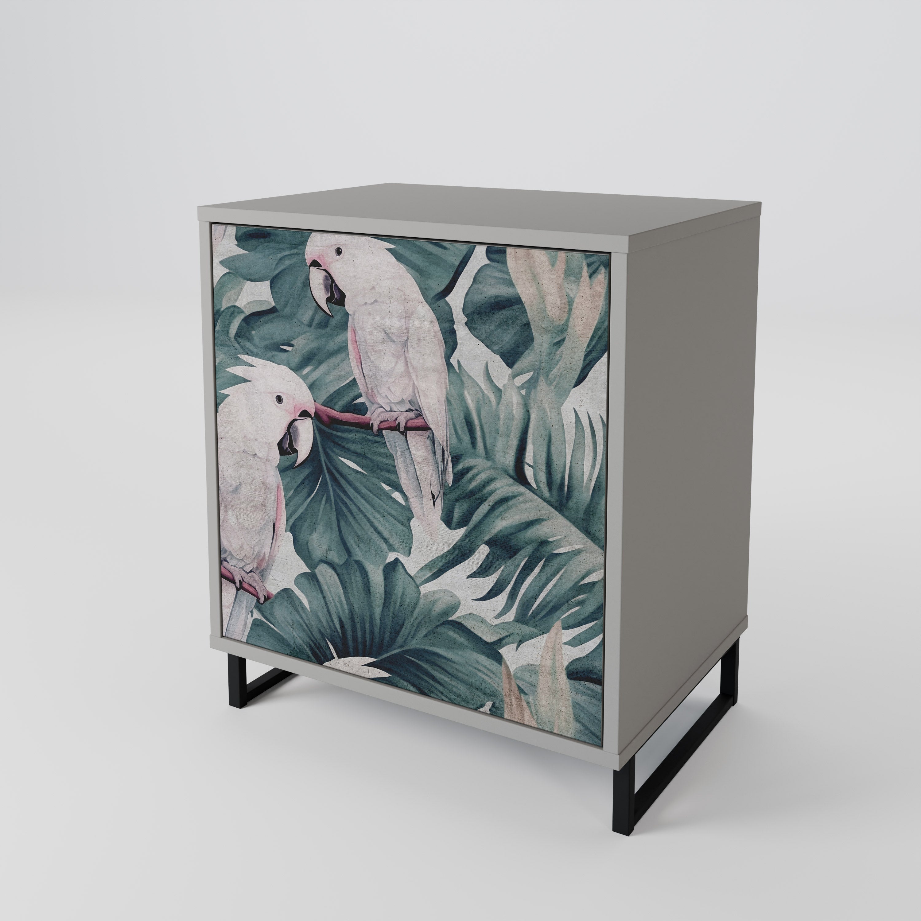 POPINJAY LOOK Aparador de 1 Porta em Acabamento Cinzento