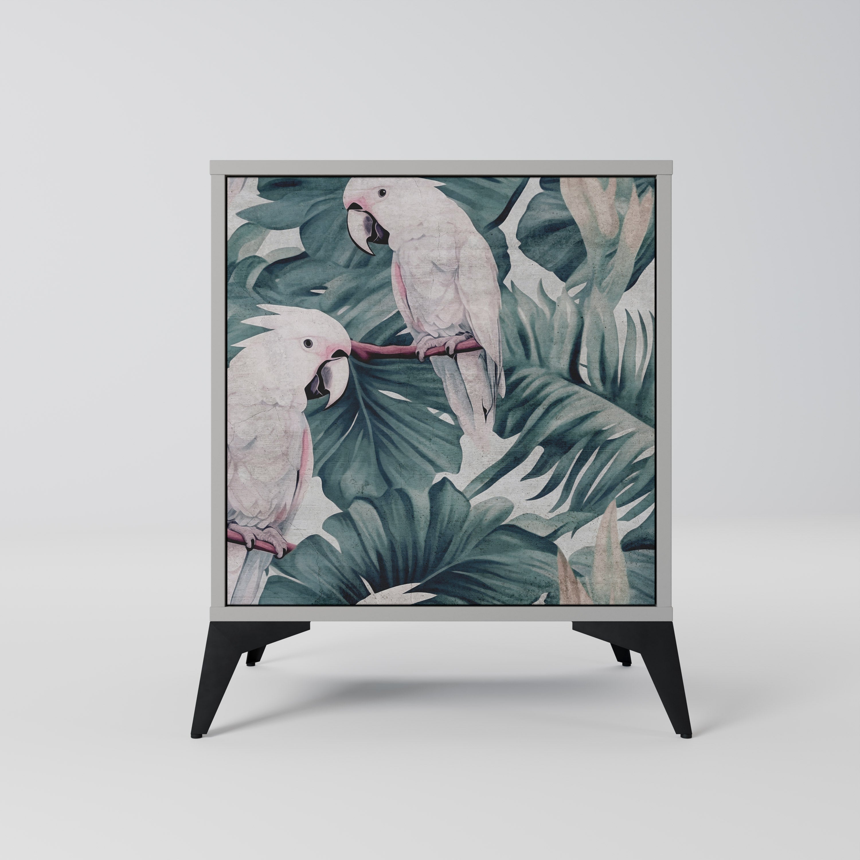 POPINJAY LOOK Aparador de 1 Porta em Acabamento Cinzento