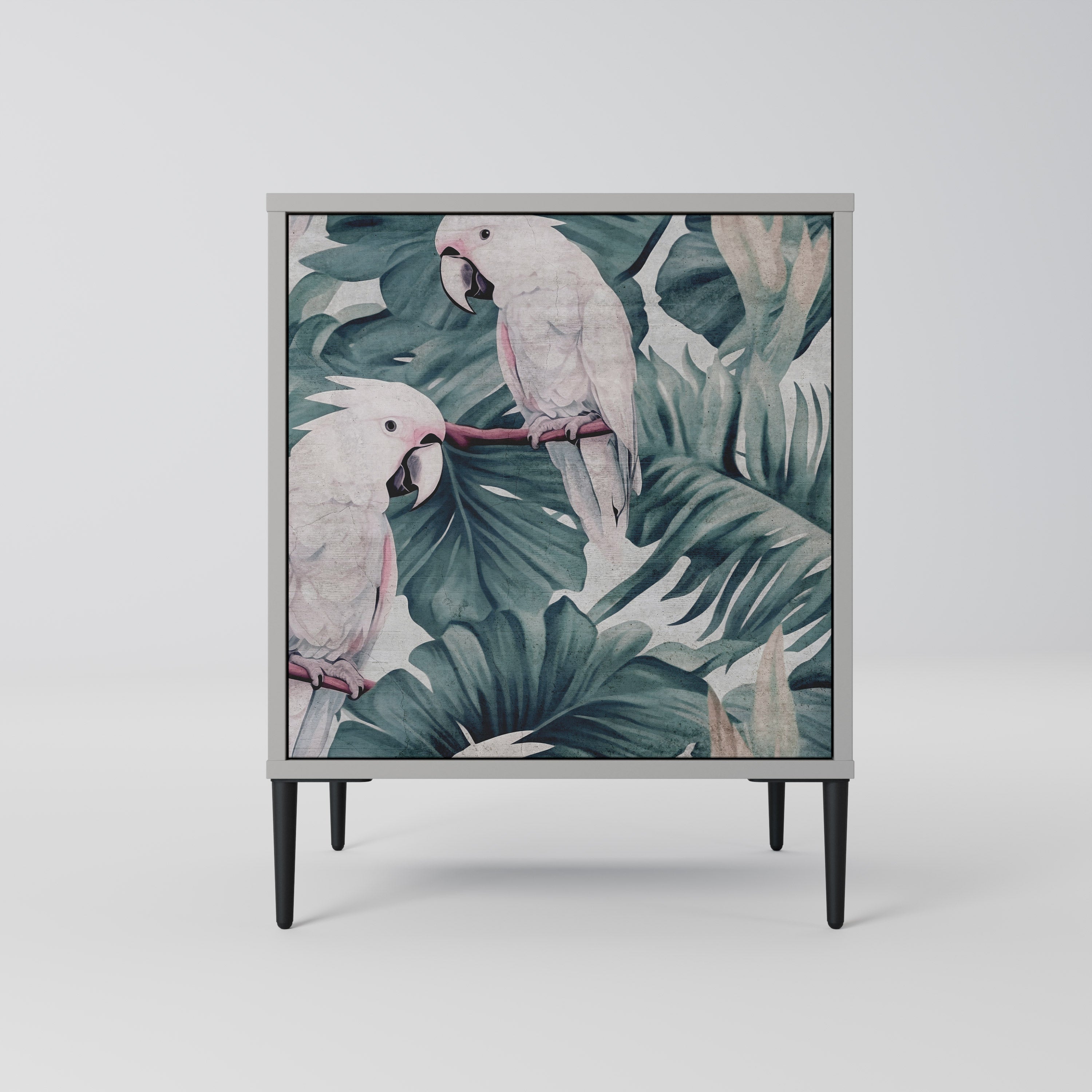 POPINJAY LOOK Aparador de 1 Porta em Acabamento Cinzento