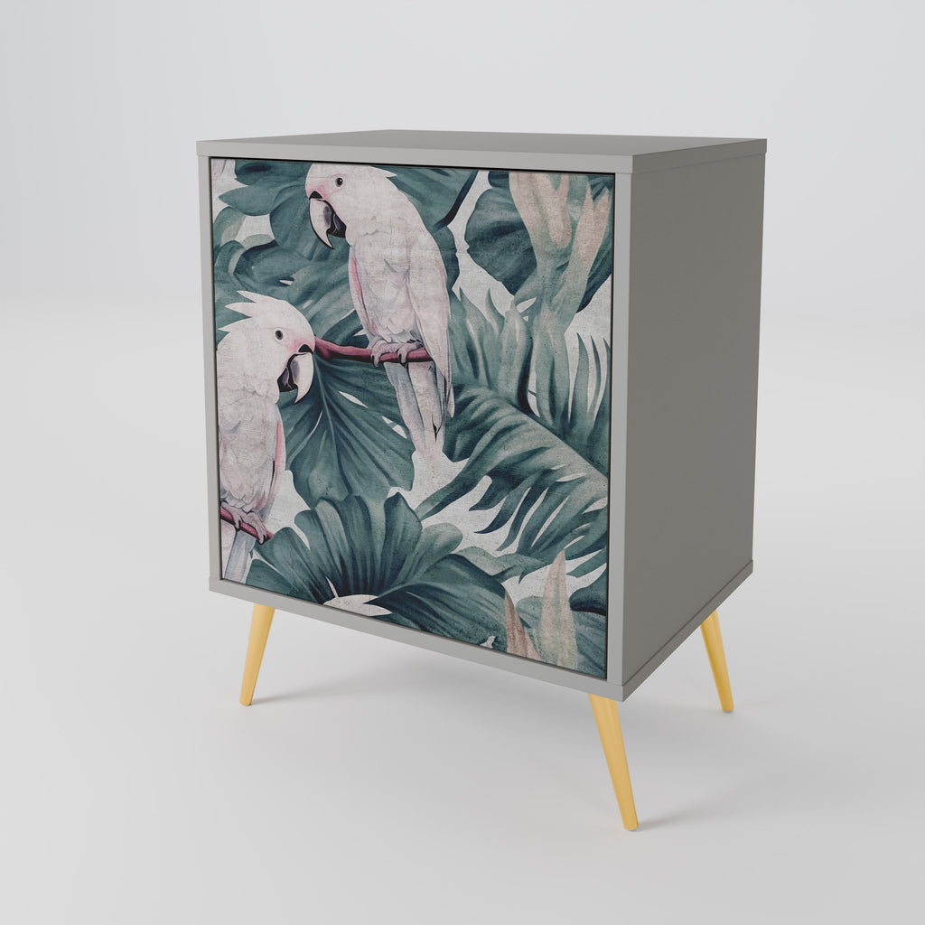 POPINJAY LOOK Aparador de 1 Porta em Acabamento Cinzento