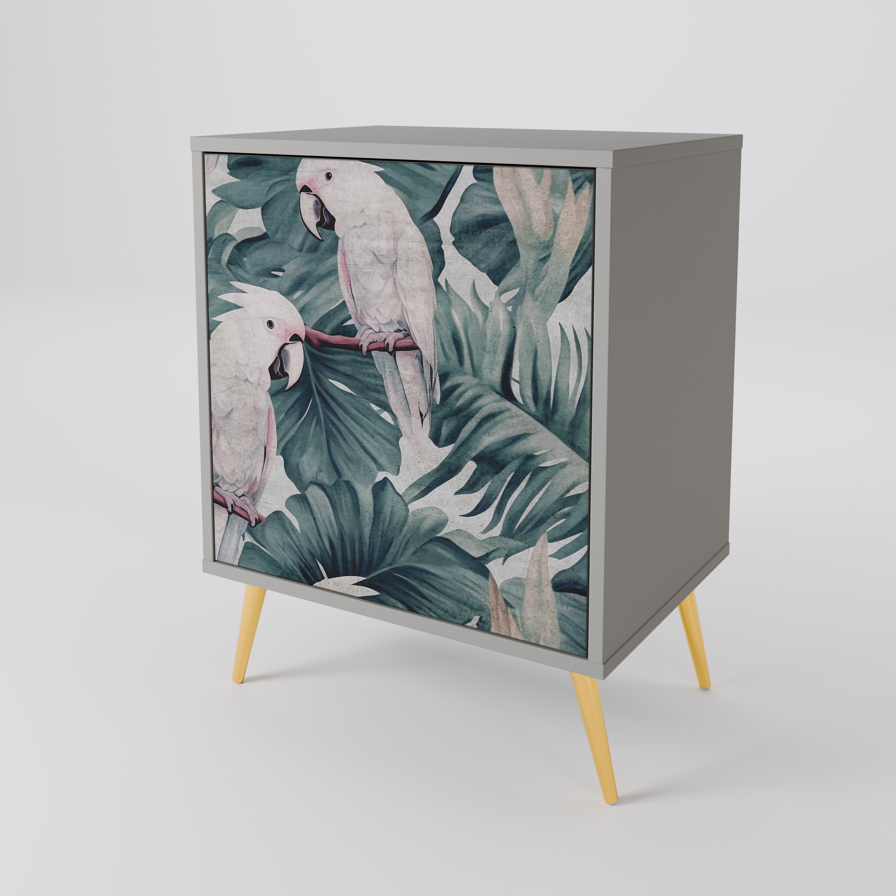 POPINJAY LOOK Aparador de 1 Porta em Acabamento Cinzento