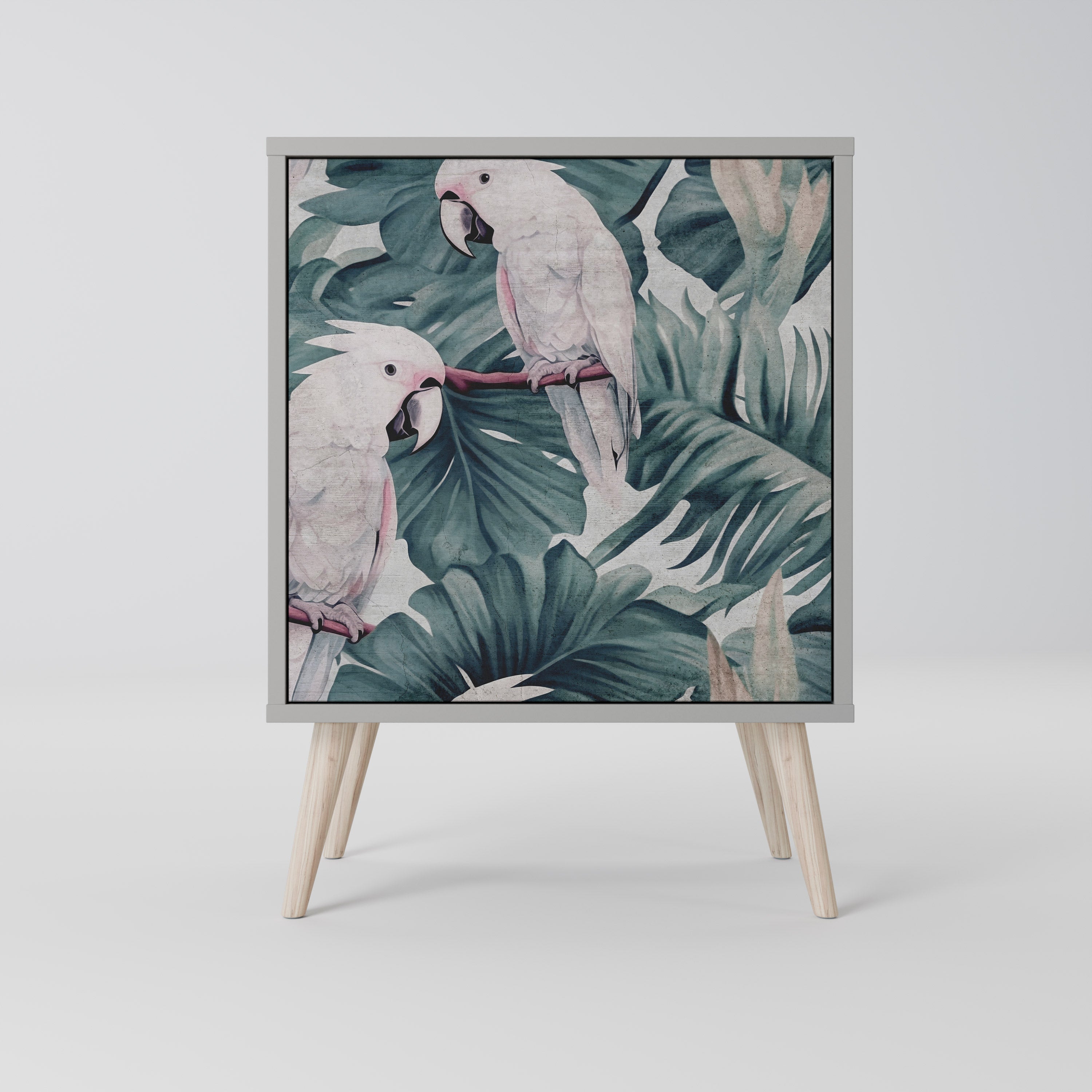 POPINJAY LOOK Aparador de 1 Porta em Acabamento Cinzento