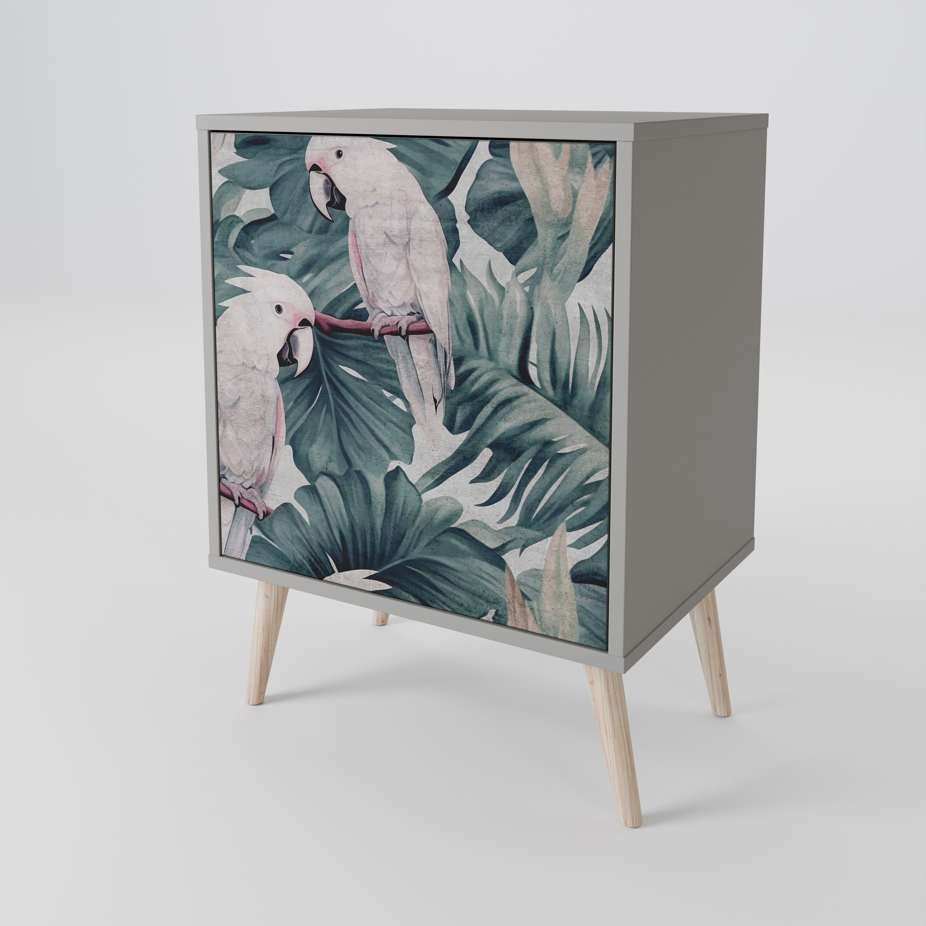 POPINJAY LOOK Aparador de 1 Porta em Acabamento Cinzento