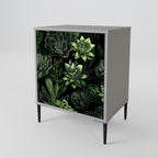 SUCCULENT JUNGLE 1-Door Sideboard in Grey Finish