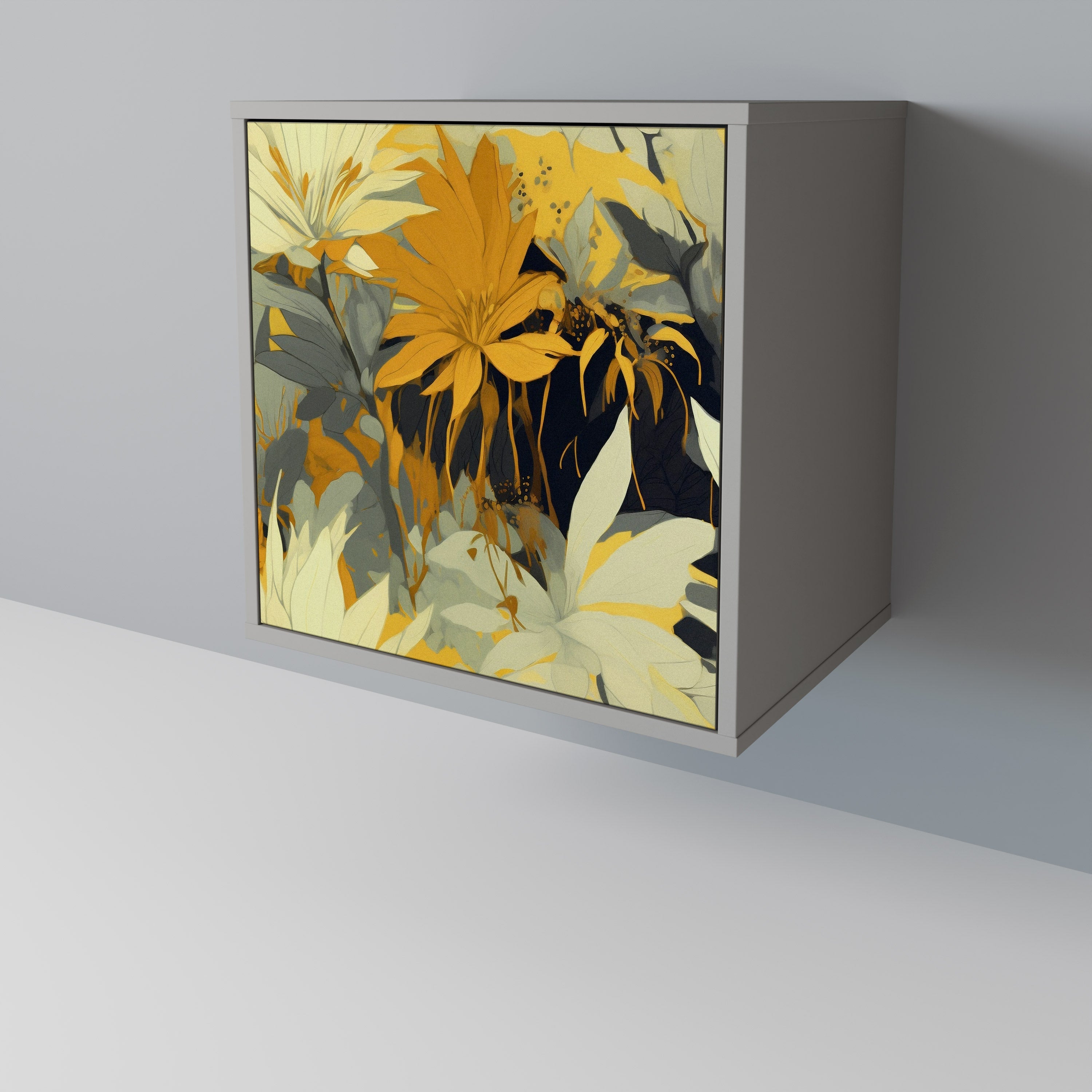 SUNKISSED LILY 1-Door Sideboard in Grey Finish