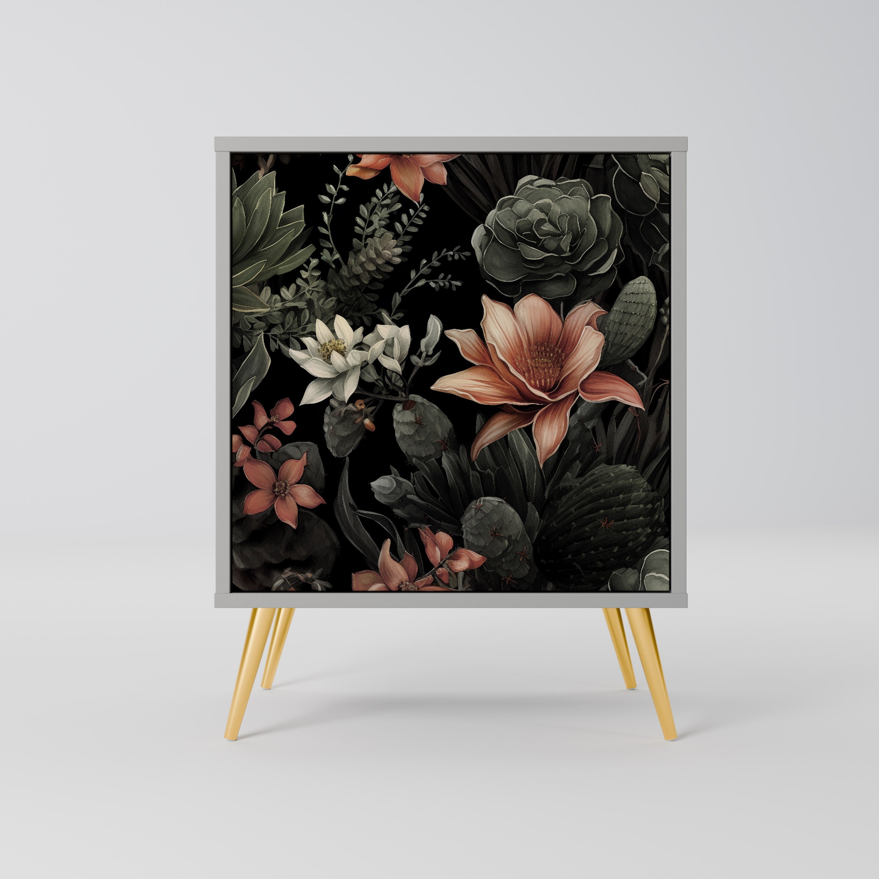 SECRET VERDURE 1-Door Sideboard in Grey Finish