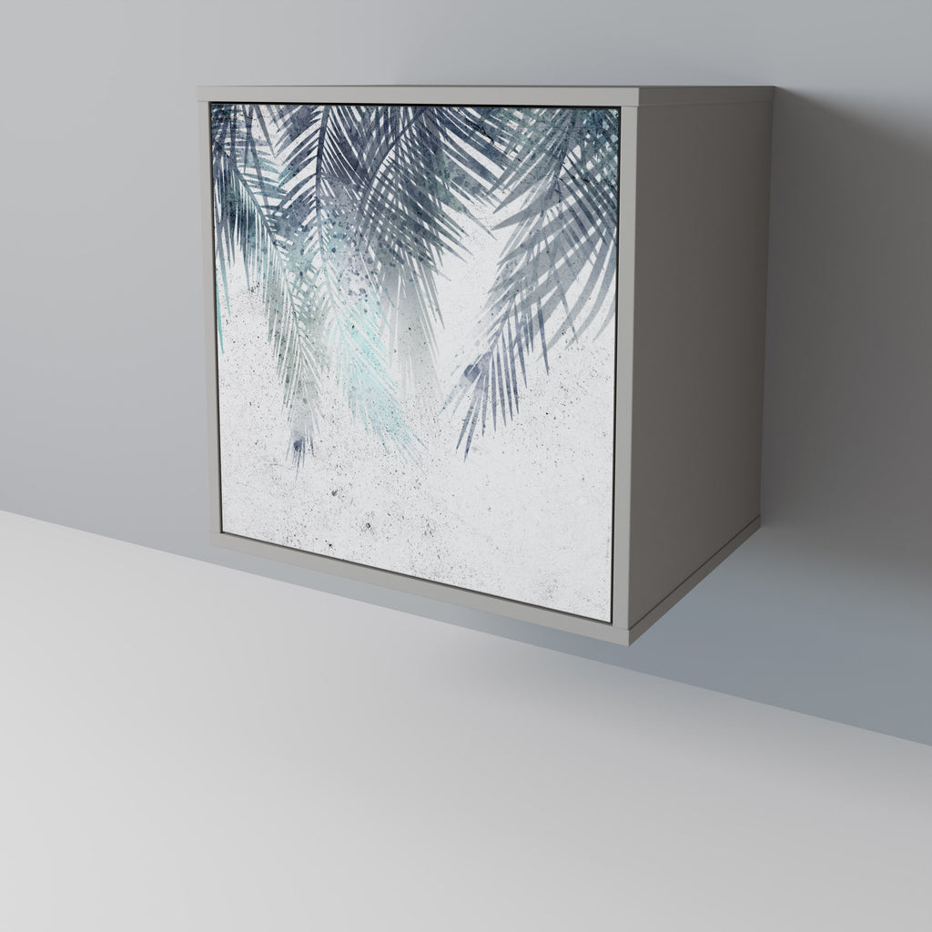 PALM VEIL 1-Door Sideboard in Grey Finish