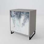 PALM VEIL 1-Door Sideboard in Grey Finish