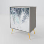 PALM VEIL 1-Door Sideboard in Grey Finish
