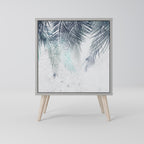 PALM VEIL 1-Door Sideboard in Grey Finish