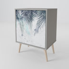 PALM VEIL 1-Door Sideboard in Grey Finish
